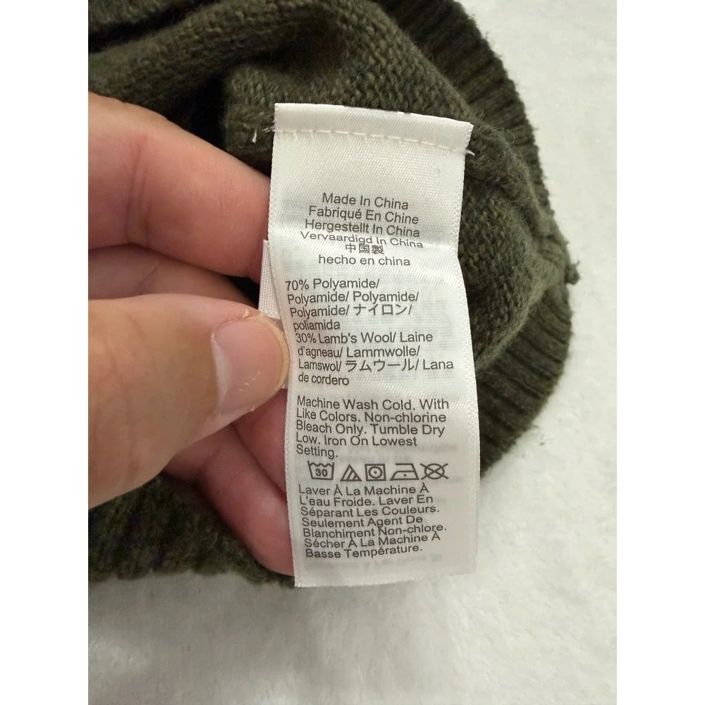 J.Crew Men's Olive Lambswool Blend Sweater Heritage Prep Quiet Luxury Size S EUC